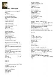 English Worksheet: Circus by Britney Spears