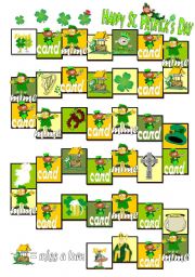 English Worksheet: Boargame St. Patricks day  (part 1/2)