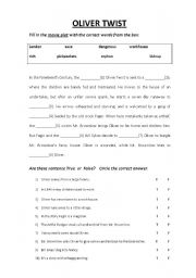 English Worksheet: OLIVER TWIST