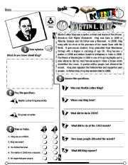 English Worksheet: RC Series Famous People Edition_10 Martin Luther King (Fully Editable) 