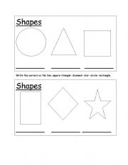 English worksheet: Shapes