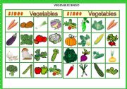 Vegetables BINGO * 10 cards * Fully editable