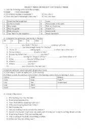 English Worksheet: SIMPLE PRESENT OR PRESENT CONTINUOUS 