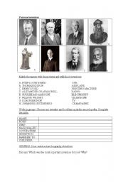 English Worksheet: Famous inventors
