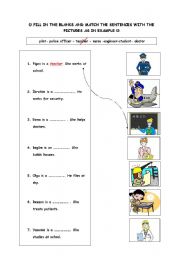 English Worksheet: jobs