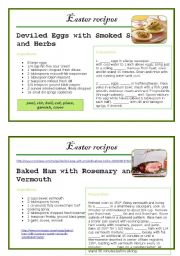 English Worksheet: Easter recipes