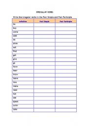 Irregular verbs