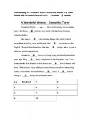 English Worksheet: Tenses