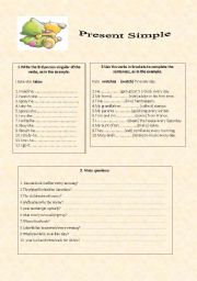 English Worksheet: Present Simple