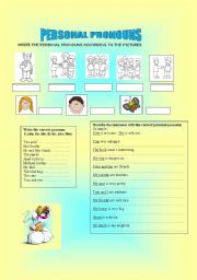 English Worksheet: PERSONAL PRONOUNS