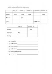 English worksheet: periods of the day