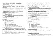 English Worksheet: Newspaper Article Report / Presentation Assignment