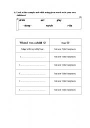 English Worksheet: used to scaffolding chart...