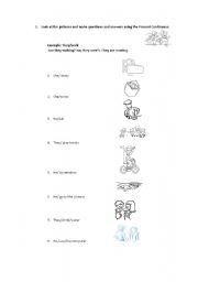 English Worksheet: present conitnuous