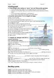 English Worksheet: people