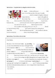 English Worksheet: mixed grammar exercise