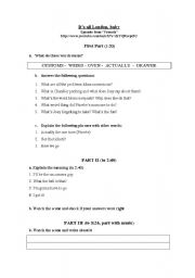 English worksheet: London, baby 