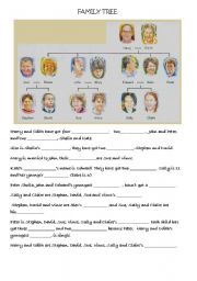 English Worksheet: Family Tree