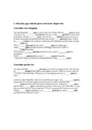 English Worksheet: Simple past (Fill in the gaps)