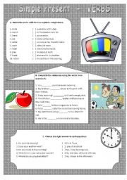 English worksheet: Simple Present Tense