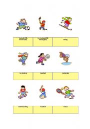 English worksheet: Vocaculary Sports