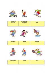 English Worksheet: Vocaculary Sports