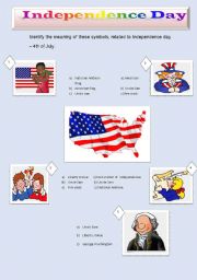 English Worksheet: Independence day - 4th July