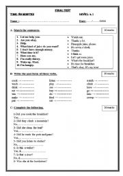 English worksheet: test3