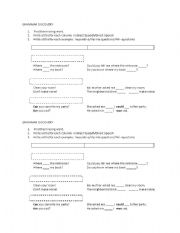 English Worksheet: GRAMMAR DISCOVERY (INDIRECT SPEECH)