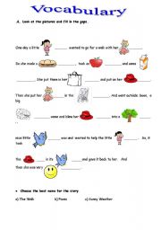 English Worksheet: vocabulary