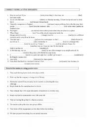 English Worksheet: active passive