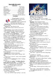 English worksheet: Spaceballs: the movie- character list and vocabulary