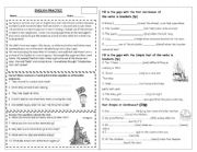 English Worksheet: PAST CONTINUOUS AND SIMPLE