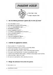 English Worksheet: Passive voice