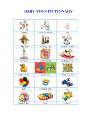 English worksheet: BABY TOYS PICTIONARY