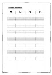 English worksheet: Copy the Alphabets part 2