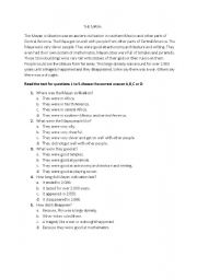 English Worksheet: 6 th grade placement test