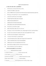 Subject-Verb Agreement Test