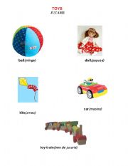 English Worksheet: toys