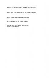 English Worksheet: INTERESTING QUESTIONS FOR SPEAKING ACTIVITY