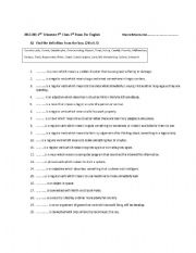 English worksheet: Exam Paper Based On AIM HIGH 3