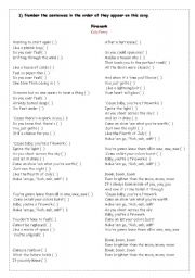 English worksheet: Firework - Katy Perry