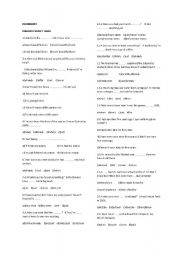worksheet for level 8 present perfect tense