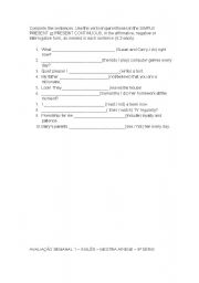 English Worksheet: Simple present or Present Continuos?