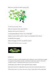 English Worksheet: St Patricks day