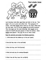 English Worksheet: past simple