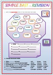 English Worksheet: SIMPLE PAST -REVISION (REGULAR VS IRREGULAR)