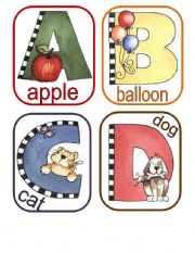 English Worksheet: Alphabet Flash Card