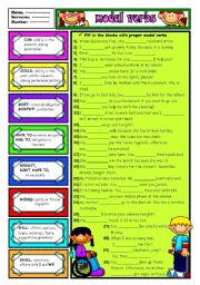 MODAL VERBS - 4 (B&W+KEY included)