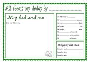 English Worksheet: ABOUT MY DADDY